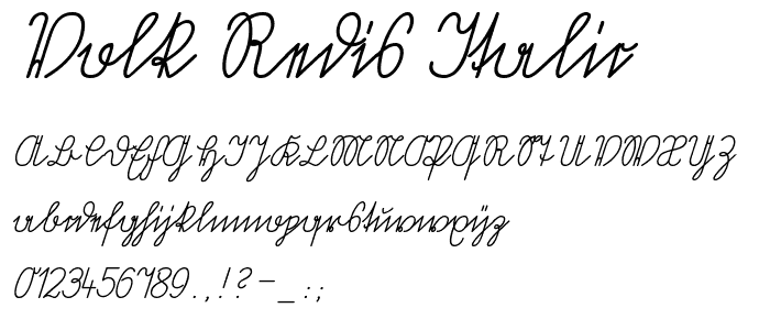 Volk Redis Italic font